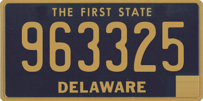 DE license plate 963325