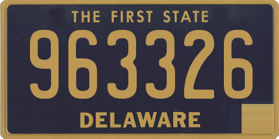 DE license plate 963326