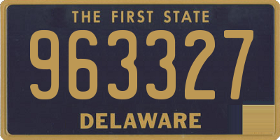 DE license plate 963327