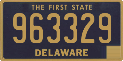 DE license plate 963329