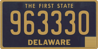 DE license plate 963330