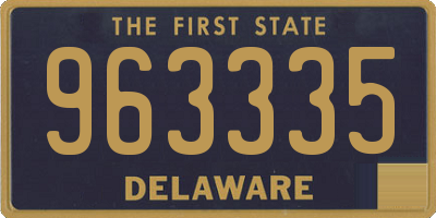 DE license plate 963335