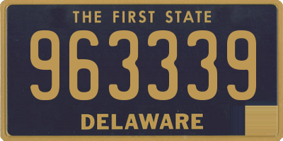 DE license plate 963339