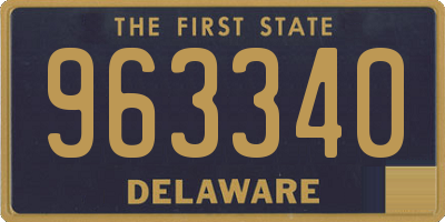 DE license plate 963340