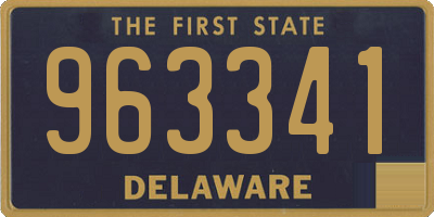 DE license plate 963341