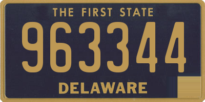 DE license plate 963344