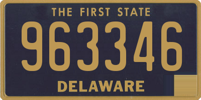 DE license plate 963346