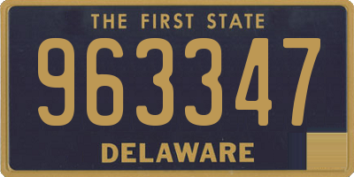 DE license plate 963347