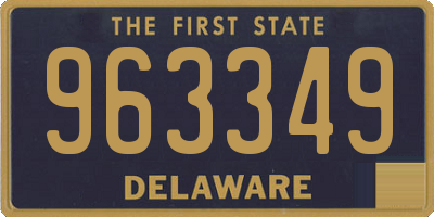 DE license plate 963349