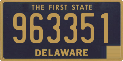 DE license plate 963351