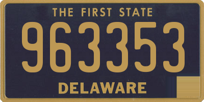 DE license plate 963353