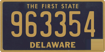 DE license plate 963354