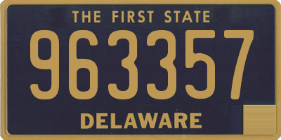 DE license plate 963357