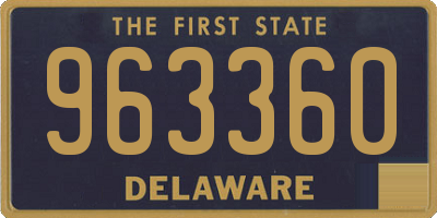 DE license plate 963360