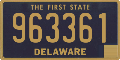 DE license plate 963361