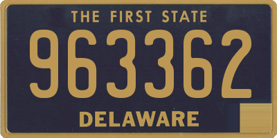 DE license plate 963362