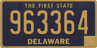 DE license plate 963364