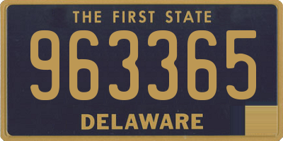 DE license plate 963365