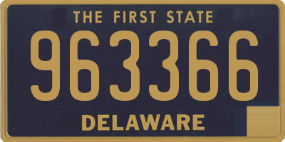 DE license plate 963366