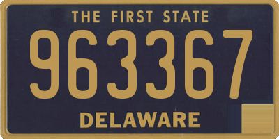 DE license plate 963367