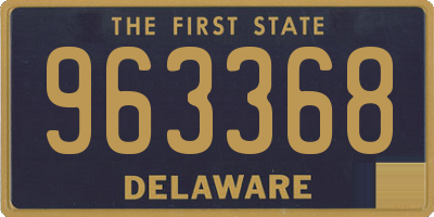 DE license plate 963368