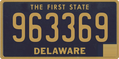 DE license plate 963369