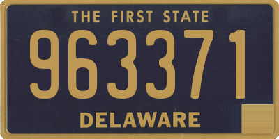 DE license plate 963371