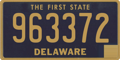 DE license plate 963372