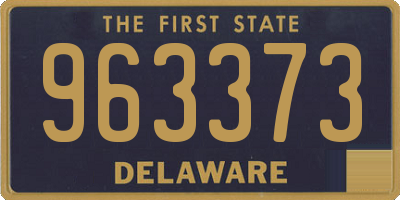 DE license plate 963373