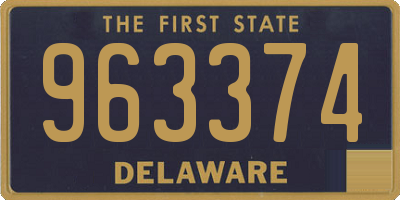 DE license plate 963374