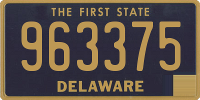 DE license plate 963375