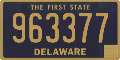 DE license plate 963377