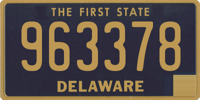 DE license plate 963378