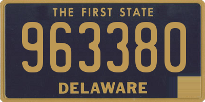 DE license plate 963380