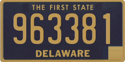 DE license plate 963381