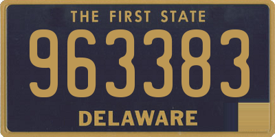 DE license plate 963383