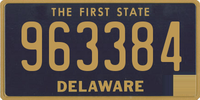 DE license plate 963384