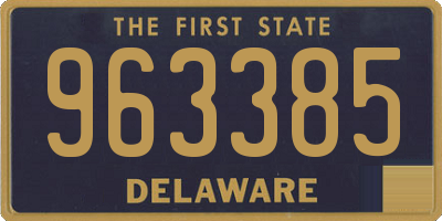 DE license plate 963385