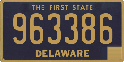 DE license plate 963386