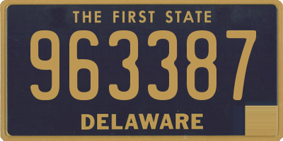 DE license plate 963387