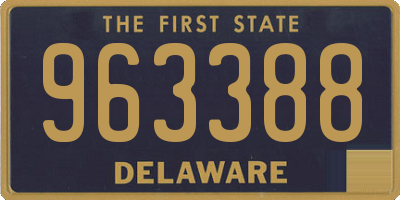 DE license plate 963388