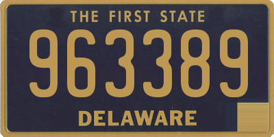 DE license plate 963389