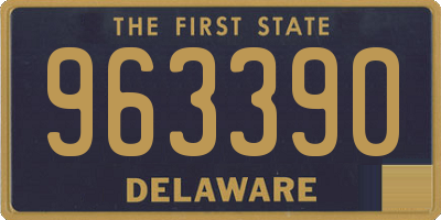 DE license plate 963390