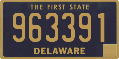 DE license plate 963391