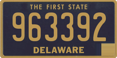 DE license plate 963392