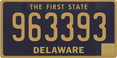 DE license plate 963393