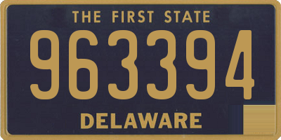 DE license plate 963394