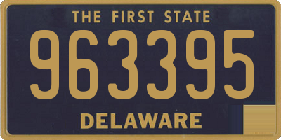 DE license plate 963395