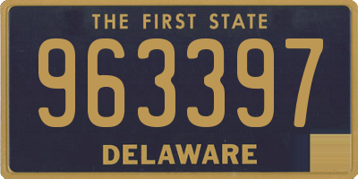 DE license plate 963397