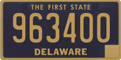 DE license plate 963400